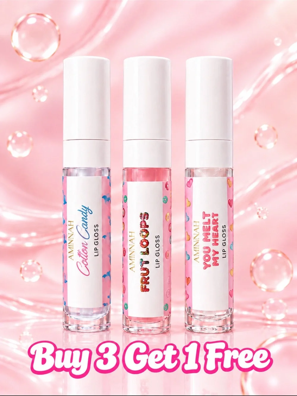 AMINNAH Lip Glosses-Buy 3 Get 1 Free